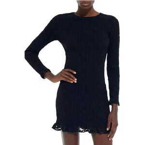 THE KOOPLES Short Black Lace Dress S Bodycon cocktail